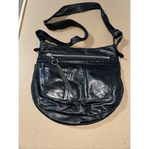 Hobo International Elaina II Genuine Leather Hobo Bag Black